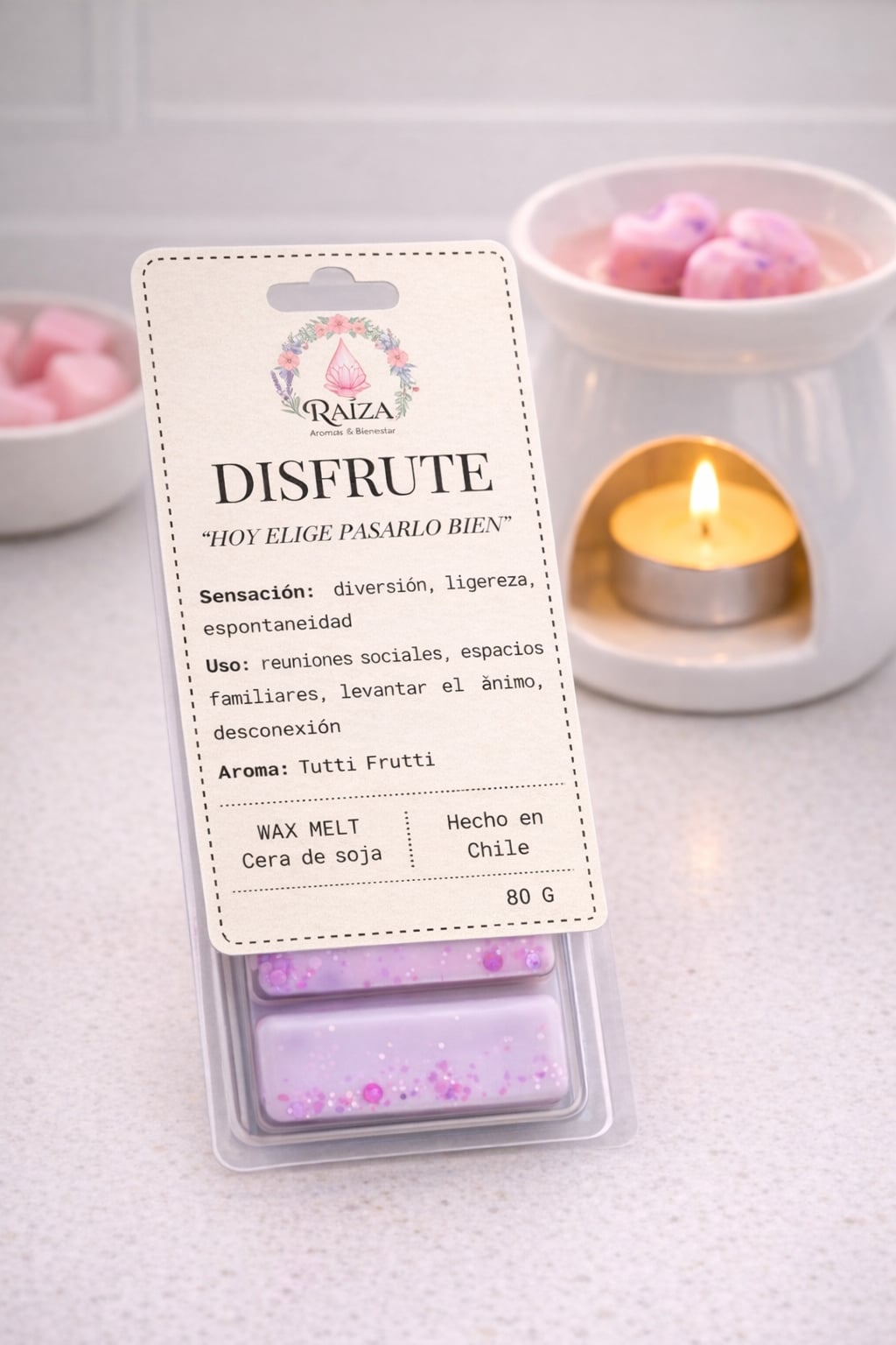 Wax Melt Cera de Soya - Disfrute 80g