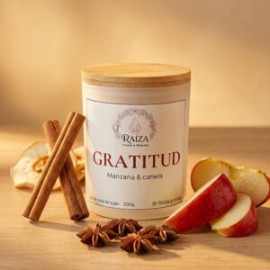 Vela de Cera de Soya - Recipiente Gratitud