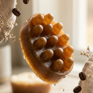 Jabón de Glicerina Exfoliante Masajeador - Café y Naranja