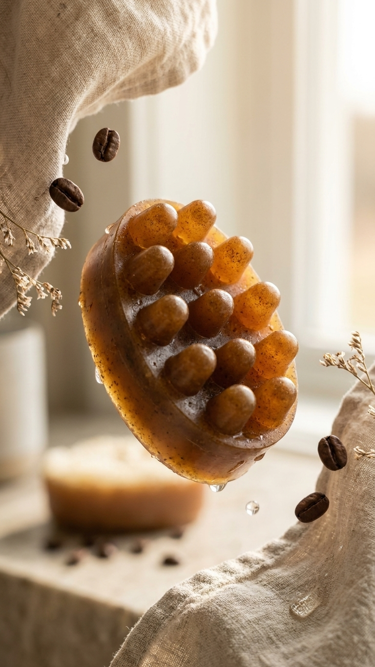 Jabón de Glicerina Exfoliante Masajeador - Café y Naranja